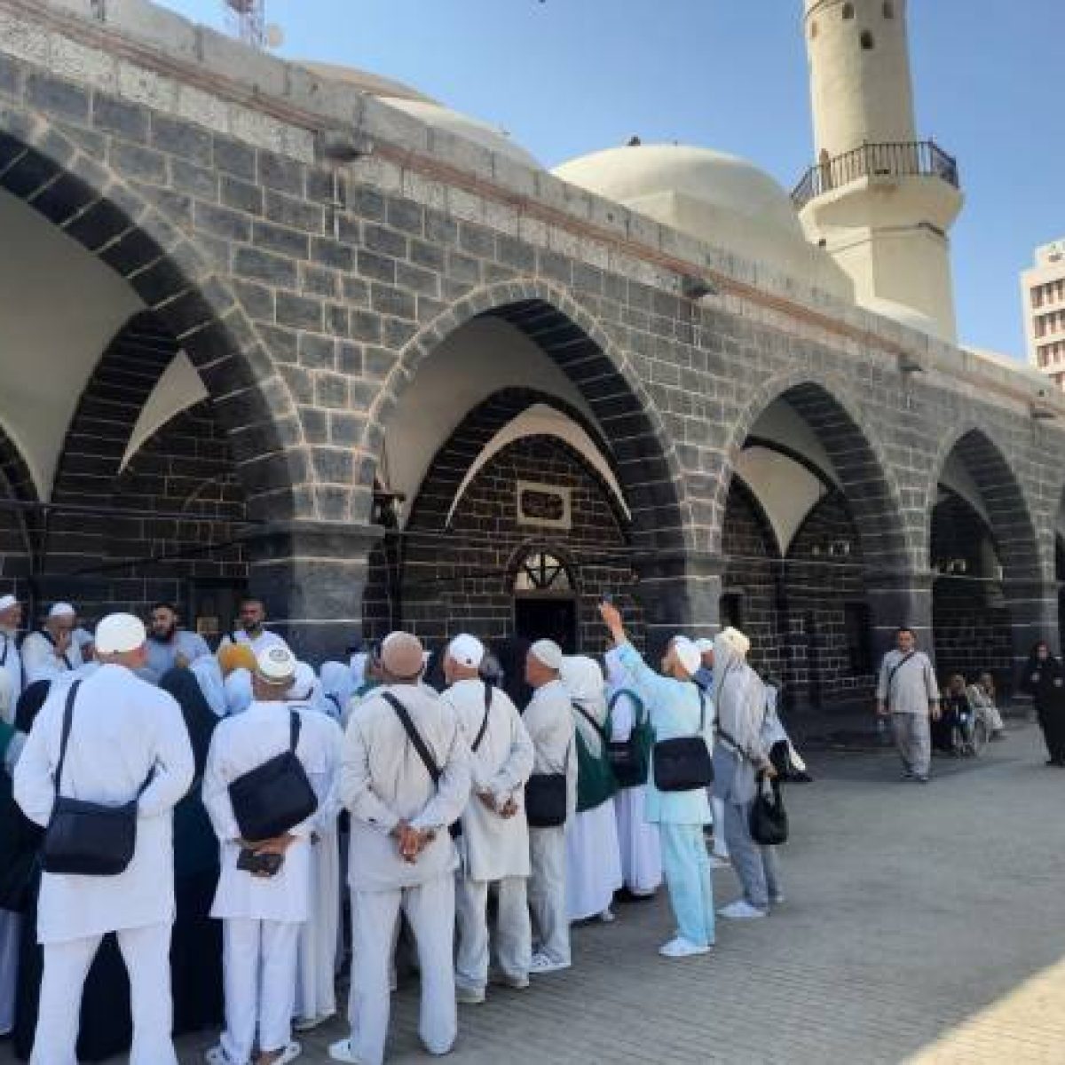 Beautiful daytime view of Al Ghamama Mosque in Madinah, Saudi Arabia. Premier Tour Guided Services